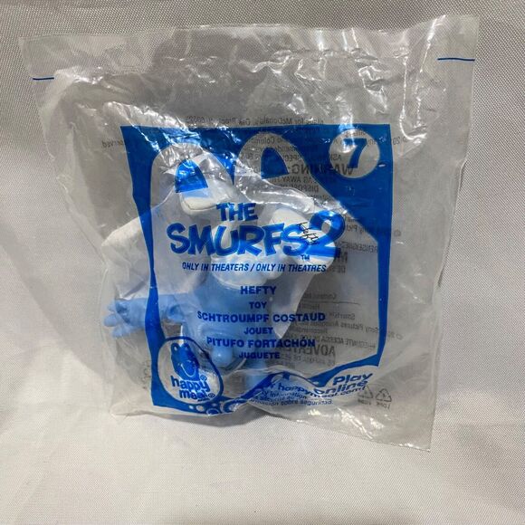 Mcdonalds 2013 Smurfs 2 Hefty #7 Happy Meal Toy Unopened - Picture 3 of 6